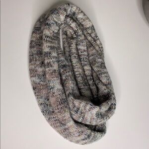 Loft Metallic Knit cozy Infinity Scarf multicolor